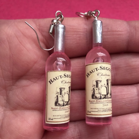Red Wine Bottle Earrings Super Fun Cute Unique Pick a Pair Wino Alcohol Bottles Jewelry